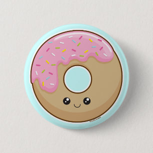 Doughnut 2 Inch Round Button