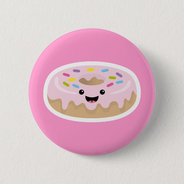 Doughnut 2 Inch Round Button (Front)