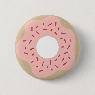 Doughnut 2 Inch Round Button