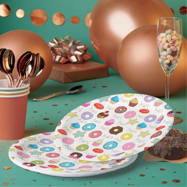 Doughnut and Cupcakes Paper Plate (Multi)