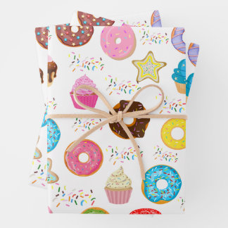 Doughnut and Cupcakes Wrapping Paper Sheet