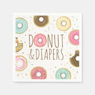 Doughnut and diapers Paper Napkin Baby sprinkle