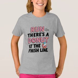 Doughnut at the Finish Line Funny Fitness Motivati T-Shirt