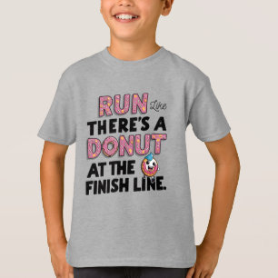 Doughnut at the Finish Line Funny Fitness Motivati T-Shirt