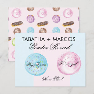 Doughnut Baby Gender Reveal DIY Scratch Cards