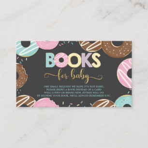 Doughnut Baby Shower Doughnut Girl Bring a Book Enclosure Card