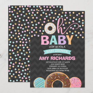 Doughnut Baby Shower Invitation Doughnut Sprinkle 