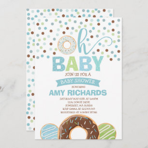 Doughnut Baby Shower Invitation Doughnut Sprinkle 