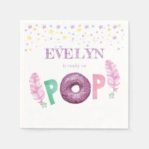 Doughnut Baby Sprinkle Baby Girl Napkin
