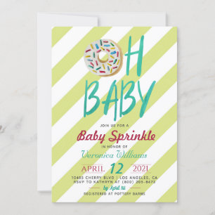 Doughnut Baby Sprinkle Baby Shower Invitation