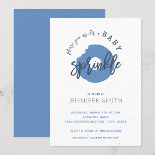Doughnut Baby Sprinkle Blue Boy Shower Invitation