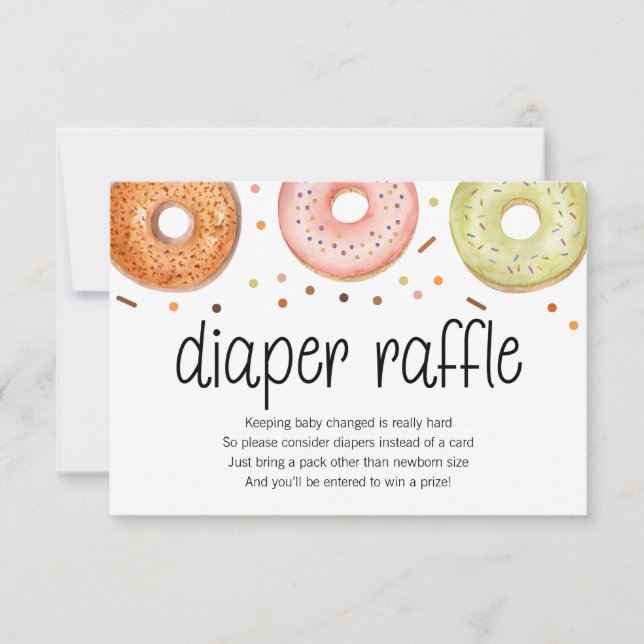 Doughnut Baby Sprinkle Diaper Raffle Card (Front)