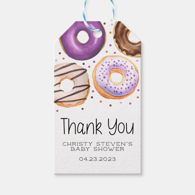 Doughnut Baby Sprinkle Gift Tags (Front)