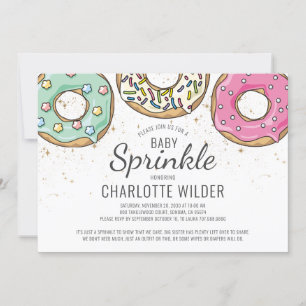 Doughnut Baby Sprinkle  Invitation