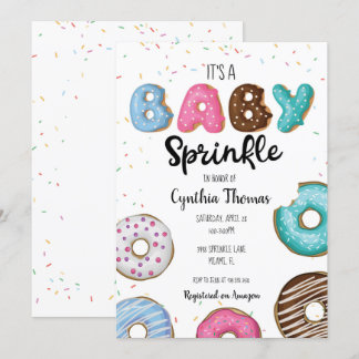 Doughnut Baby Sprinkle Invitation