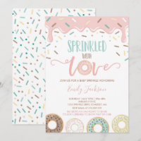 Doughnut Baby Sprinkle Invitation Sprinkled With L