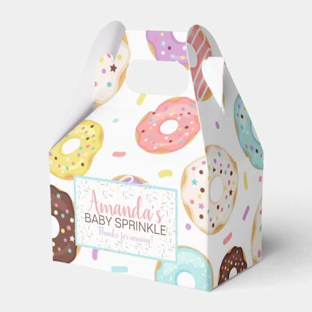 Doughnut Baby Sprinkle Party Favour Box (Front Side)