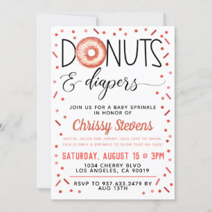 Doughnut Baby Sprinkle Shower Invitation