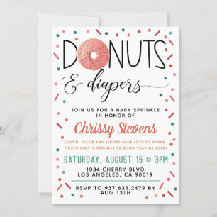 Doughnut Baby Sprinkle Shower Invitation
