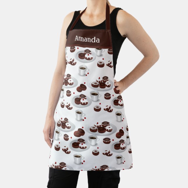 Doughnut Baker Custom Name Apron (Insitu)