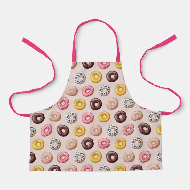 Doughnut Bakery Shop Pattern Apron (Front)