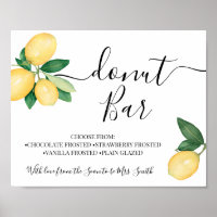 Doughnut Bar Party Bridal Shower Wedding Lemons Si