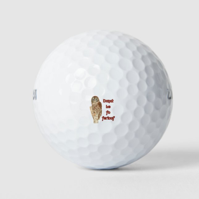 Doughnut be fo ferious owl golf balls (Front)