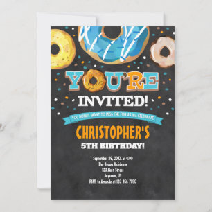 Doughnut Birthday Invitation