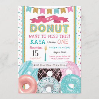 Doughnut Birthday Invitation