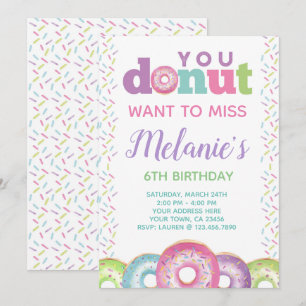 Doughnut Birthday Invitation