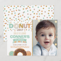 Doughnut Birthday Invitation Doughnut Grow Up