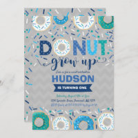 Doughnut Birthday Invitation Doughnut Grow Up Part