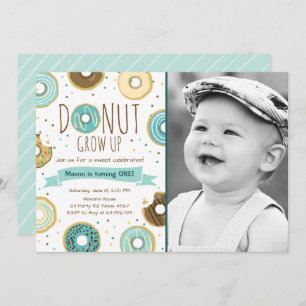 Doughnut Birthday Invitation Doughnut Grow Up Part