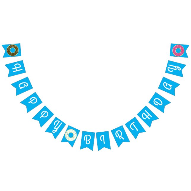 Doughnut Birthday Party Bunting Flags (All)