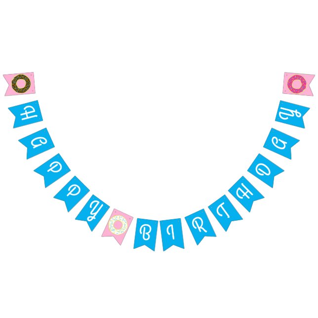 Doughnut Birthday Party Bunting Flags (All)