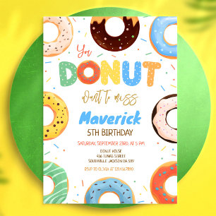 Doughnut Birthday Party Invitation
