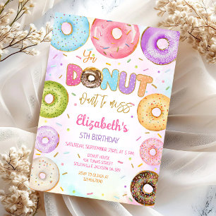 Doughnut Birthday Party Invitation