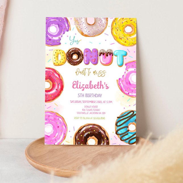 Doughnut Birthday Party Invitation (Creator Uploaded)