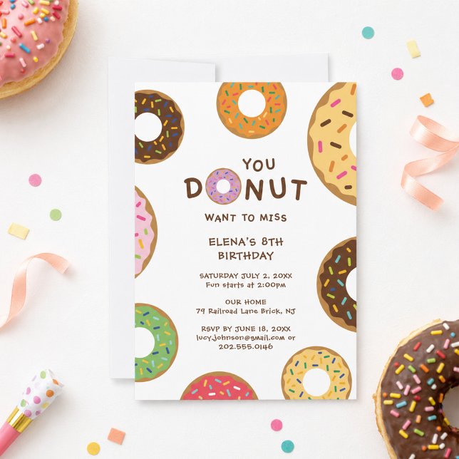 Doughnut Birthday Party Invitation (Creator Uploaded)