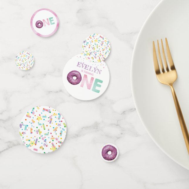 Doughnut Birthday Personalized Confetti (Group)