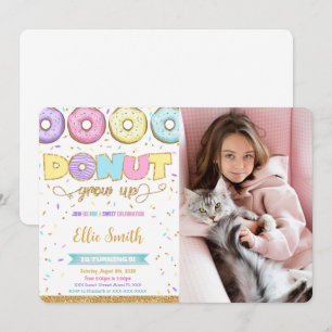 Doughnut Birthday Photo Invitation