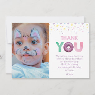 Doughnut Birthday Photo Thank You Card
