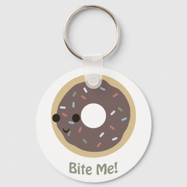 Doughnut Bite Me! Keychain (Front)