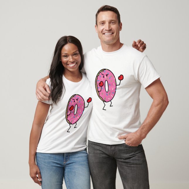 Doughnut Boxer Fighter dessert fried dough sugar T-Shirt (Unisex)