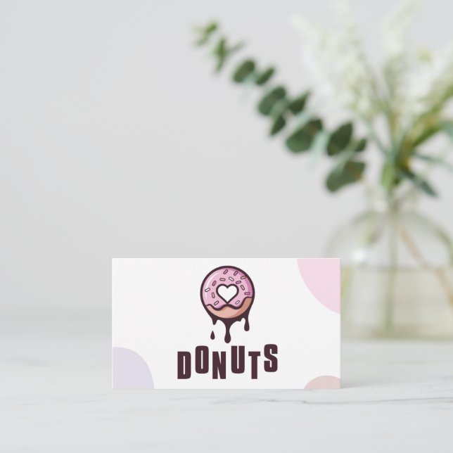Doughnut business card (Standing Front)