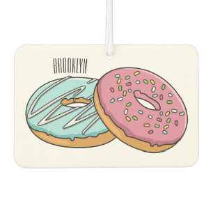 Doughnut cartoon illustration air freshener
