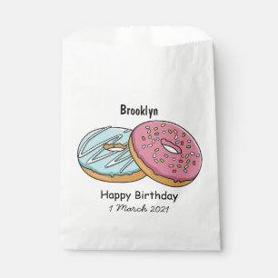 Doughnut cartoon illustration favour bag