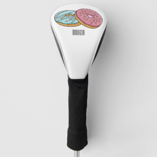 Doughnut cartoon illustration golf head cover