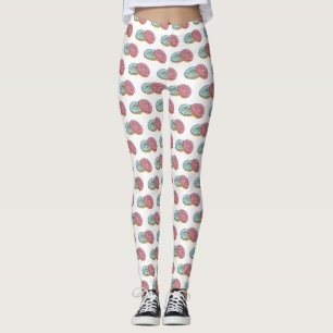 Doughnut cartoon illustration leggings