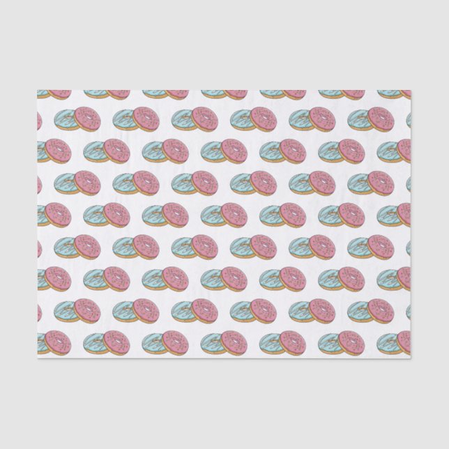 Doughnut cartoon illustration tissue paper (Front)